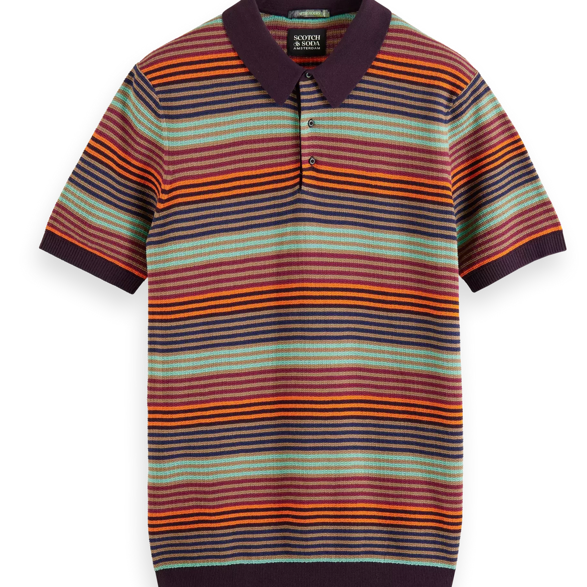 SCOTCH & SODA STRUCTURE KNITTED POLO