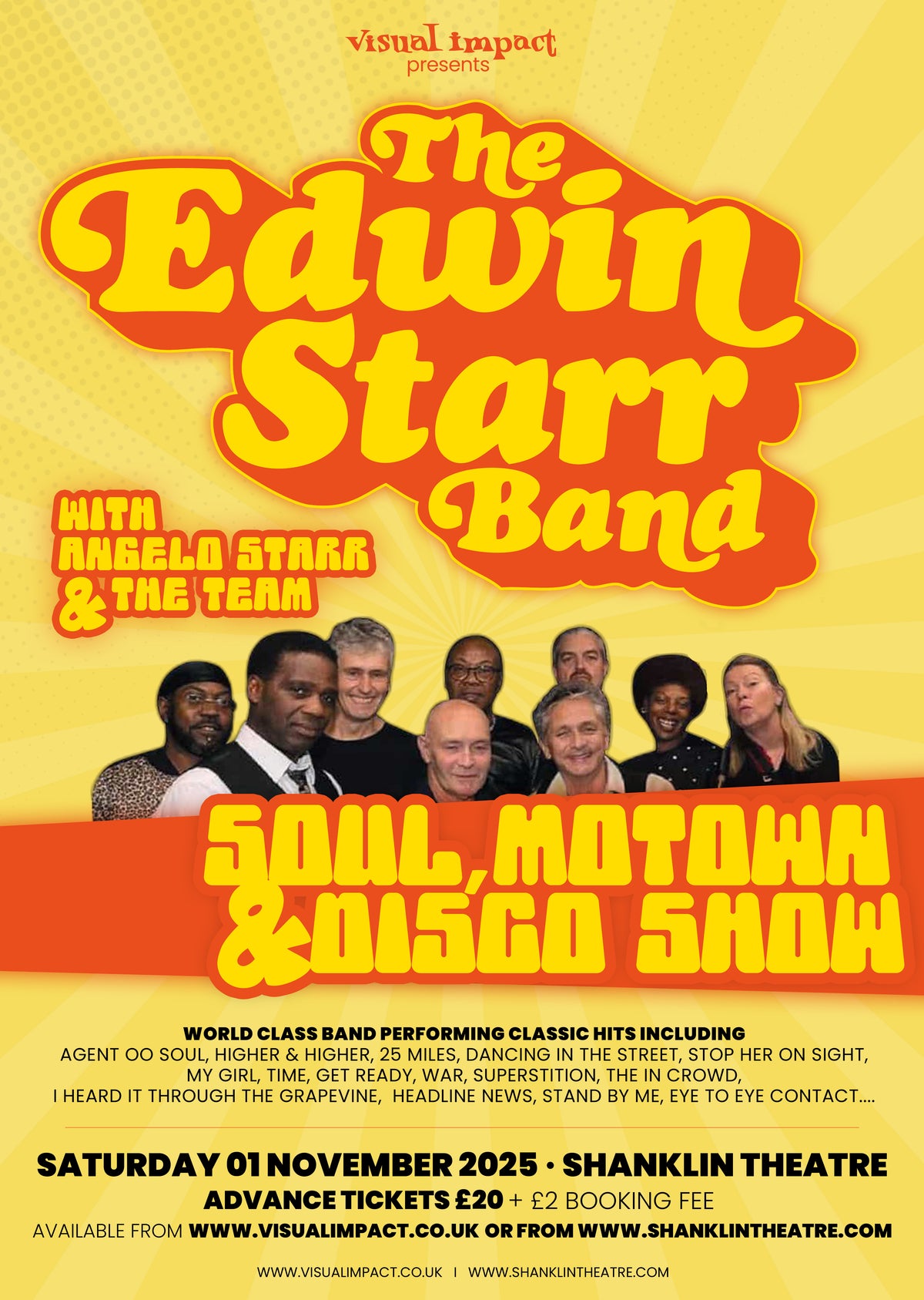 Angelo Starr & The Team with a Soul, Motown & Disco Show @ Shanklin Theatre 1st November 2025