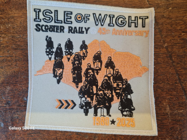IOW Scooter Rally - 45 Anniversary Legshield  Banner & Patch