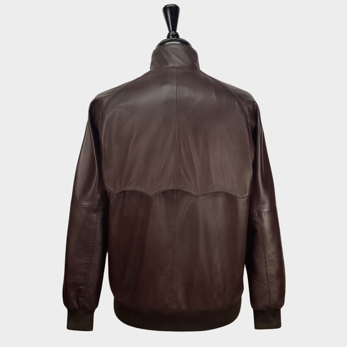 Real Hoxton Brown Leather Harrington