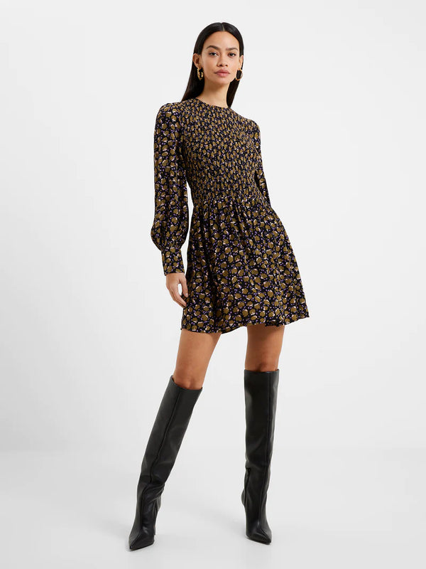 FRENCH CONNECTION - Ingrid Eco Colette Crepe Smocked Mini Dress