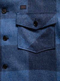 Nudie Vincent Buffalo Check Shirt Blue