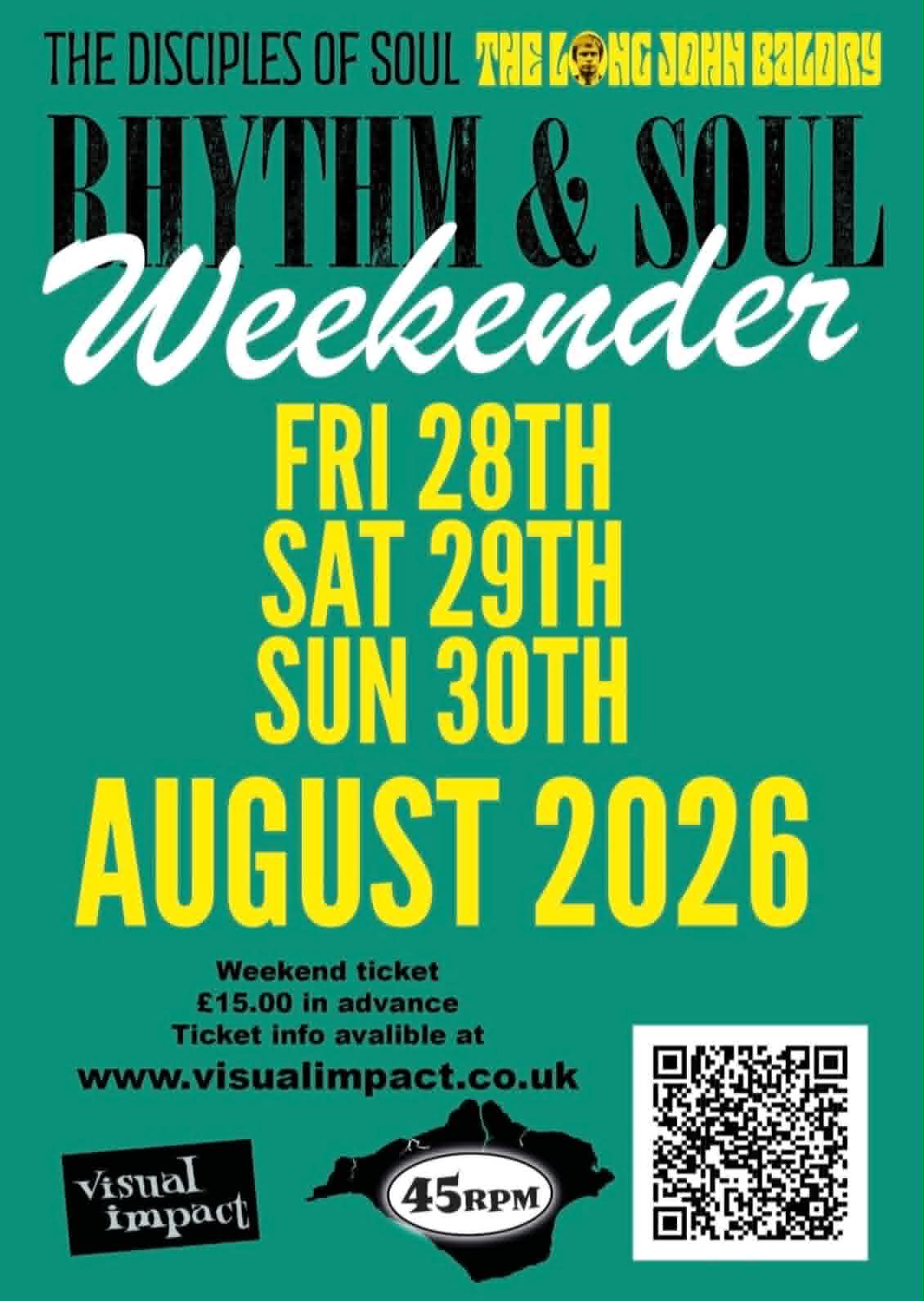 IOW August Bank Holiday 2026 Rhythm & Soul Weekender - Esplanade Hotel
