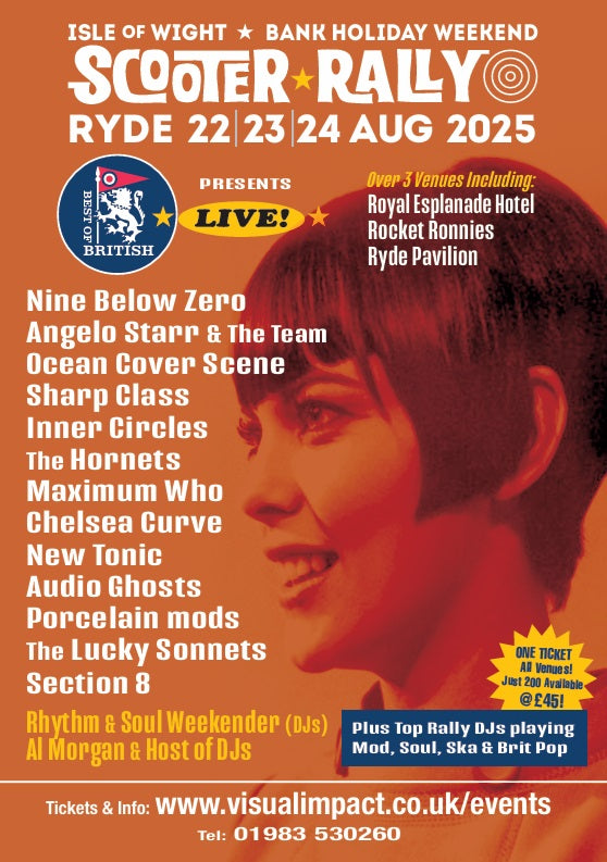 Saturday 23rd August at Ryde Pavilion with Sharp Class and Chelsea Curve