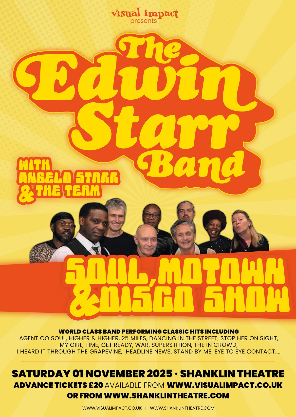 Angelo Starr & The Team with a Soul, Motown & Disco Show @ Shanklin Theatre