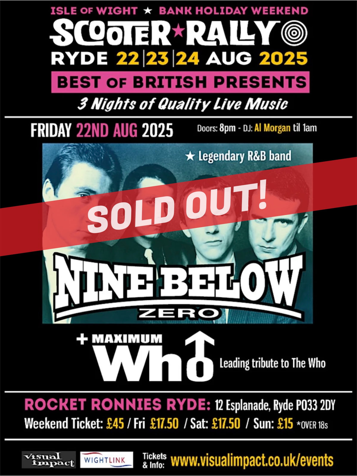 Friday 22nd August -  Rocket Ronnies with Nine Below Zero & Maximum Who