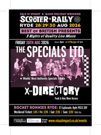 Friday 28th August Bank Holiday IOW Weekend 2026 The Specials Ltd