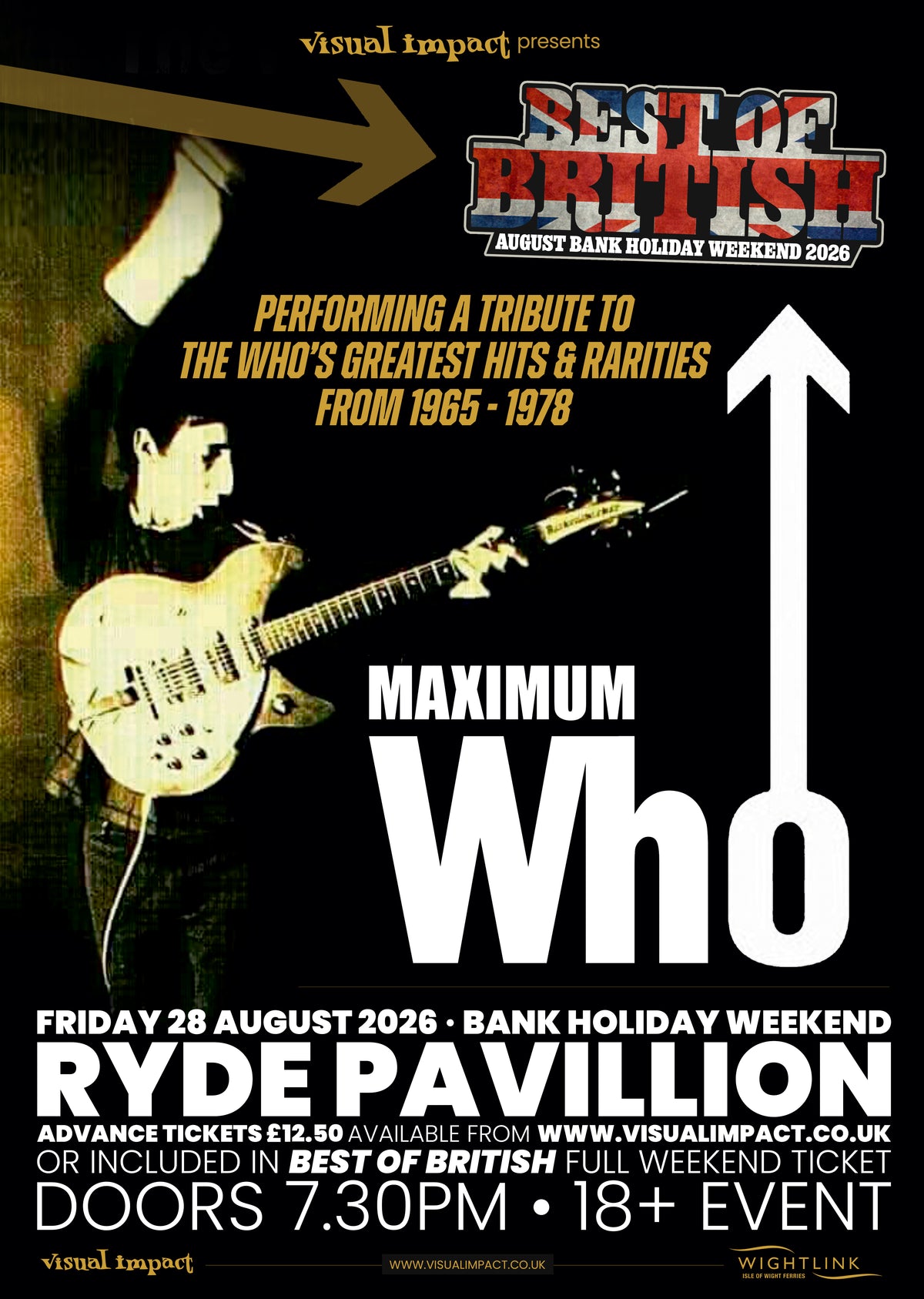 Maximum Who live @ Ryde Pavilion Friday August Bank Holiday Weekend 2026