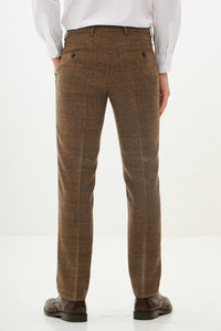 Marc Darcy Kris Tan Tweed Trousers