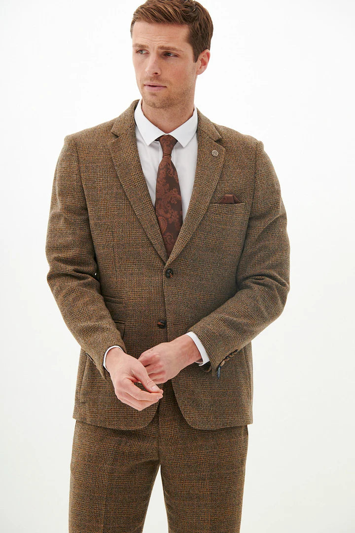 Marc Darcy KRIS Tan Tweed Blazer
