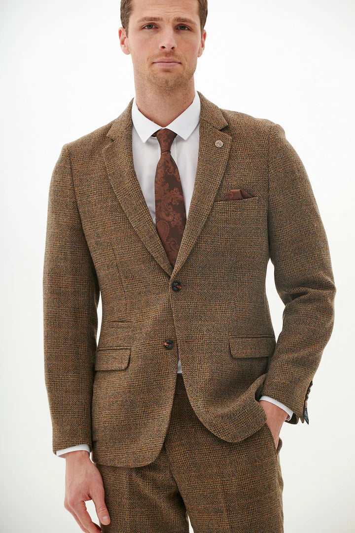 Marc Darcy KRIS Tan Tweed Blazer