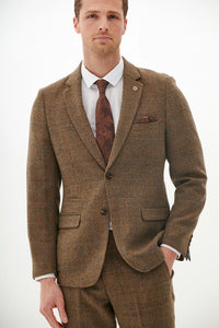 Marc Darcy KRIS Tan Tweed Blazer