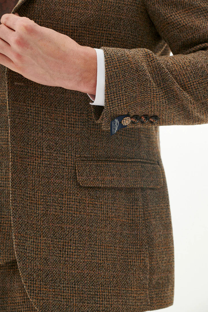 Marc Darcy KRIS Tan Tweed Blazer