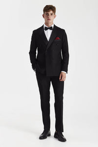 Paul Andrew Harry Double-Breasted Black Blazer
