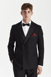 Paul Andrew Harry Double-Breasted Black Blazer