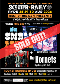 Sunday 30th August Bank Holiday IOW Weekend 2026 - The Small Fakers & The Hornets