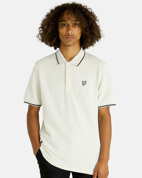 Lyle Scott Premium Vintage Flatback Pique Tipped Polo Shirt