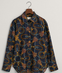 GANT - Relaxed Fit Rope Print Cotton Silk Shirt
