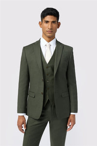 Ted Baker Lear Olive Flannel Suit Jacket