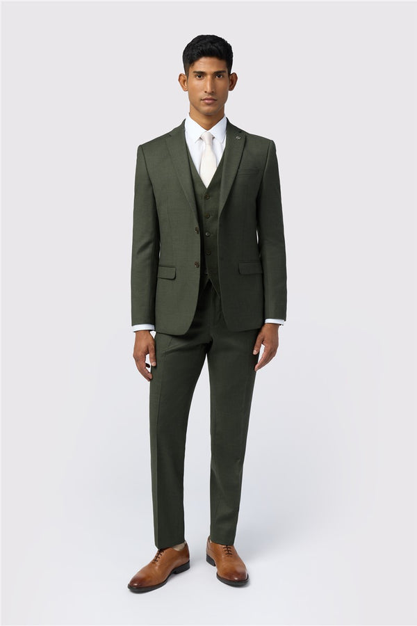 Ted Baker Lear Olive Flannel Suit Jacket