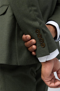 Ted Baker Lear Olive Flannel Suit Jacket