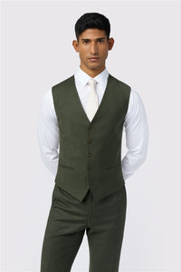 Ted Baker Lear Olive Flannel Waistcoat