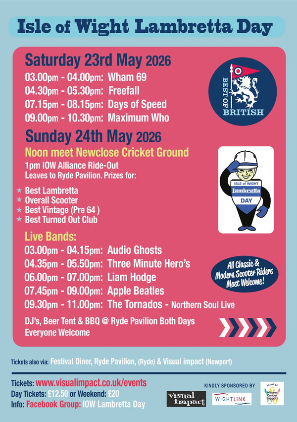 Lambretta Day Full weekend Anniversary weekender 23rd/24th May 2026