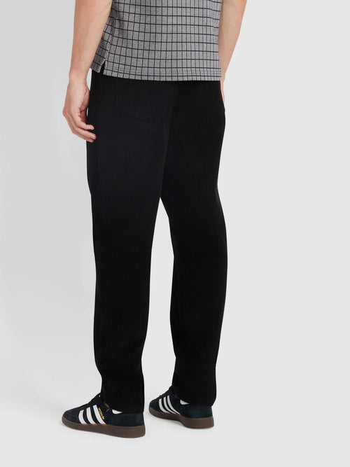 Farah Norwood Regular Fit Cord Trousers In Black – Visual Impact