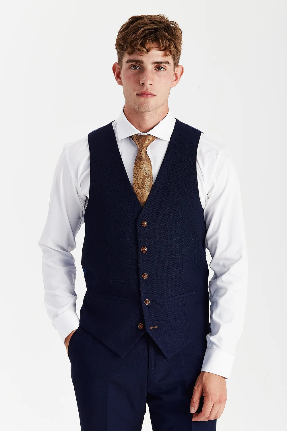 Paul Andrew Mayfair Navy Waistcoat