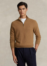 Polo Ralph Lauren Mesh-Knit Cotton Quarter-Zip Jumper