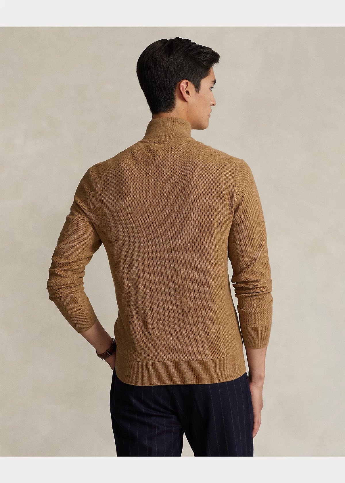 Polo Ralph Lauren Mesh-Knit Cotton Quarter-Zip Jumper