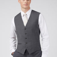Ted Baker Slim Fit Charcoal Waistcoat