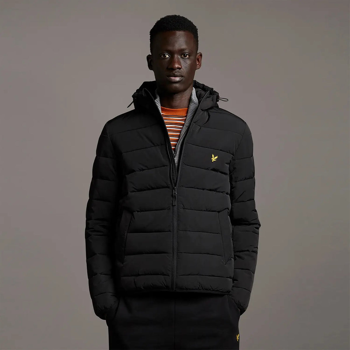 Lyle Scott Lightweight Puffer Jacket Jet Black - Main Image