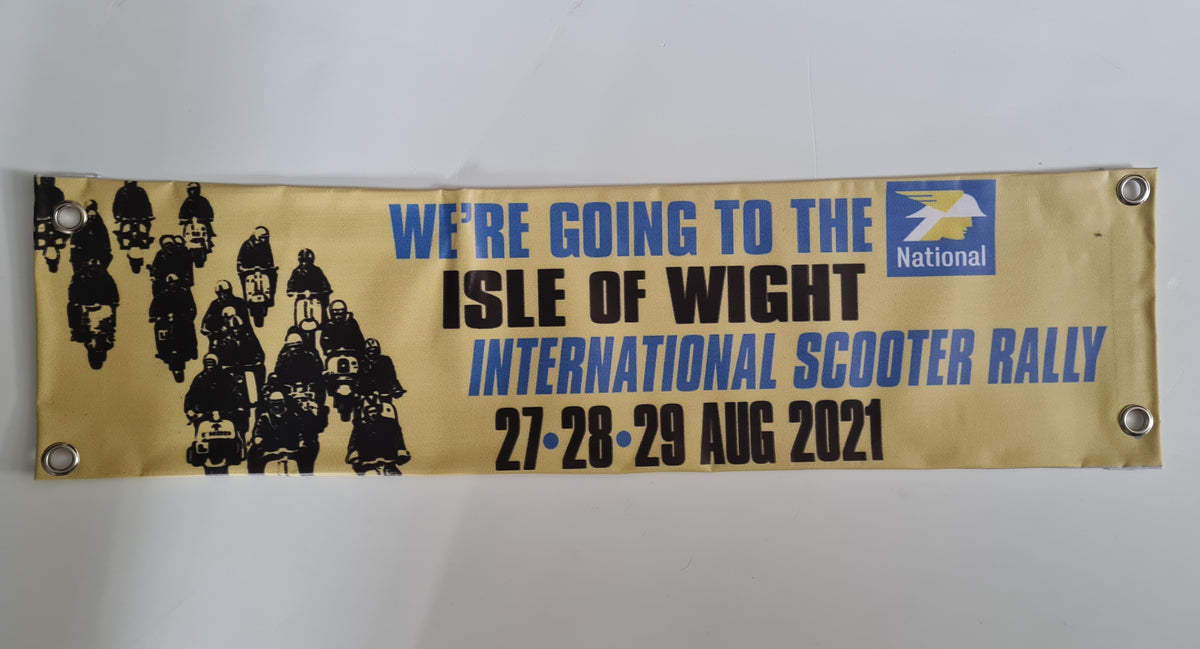 Isle of Wight Scooter Rally Legsheild banner & Patch bundle 2021
