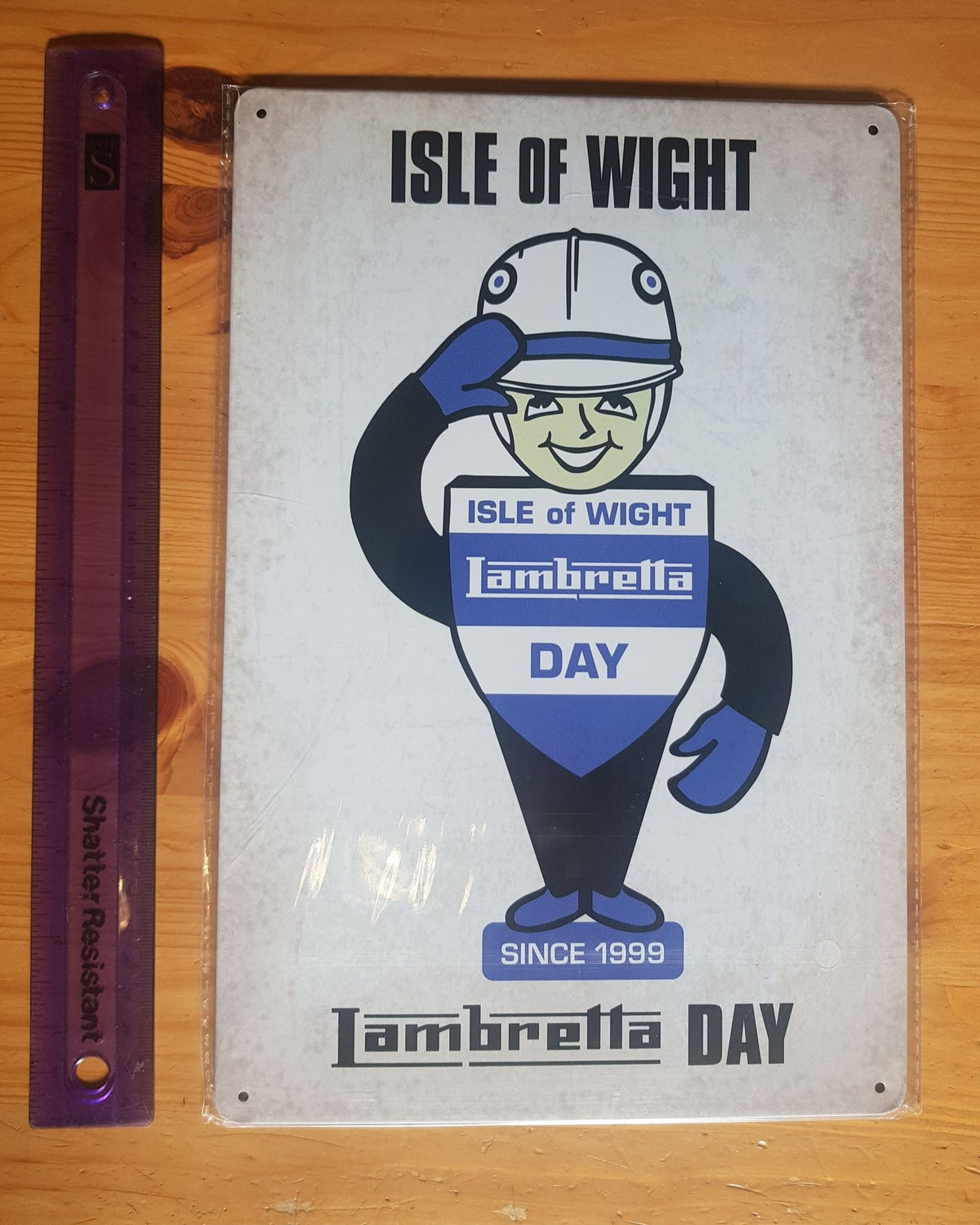Isle of Wight Lambretta Day Metal Plaque Sign