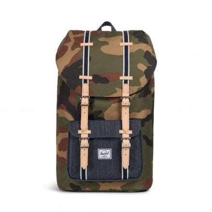 Herschel Little America Rucksack Woodland Camo Dark Denim – Visual
