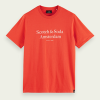 Scotch & Soda Cotton jersey logo T-shirt Chilli