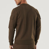 LUKE HUNTER SWEAT - MILITARY GREEN