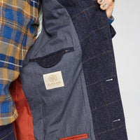 Gibson Navy Shetland Herringbone Overcoat