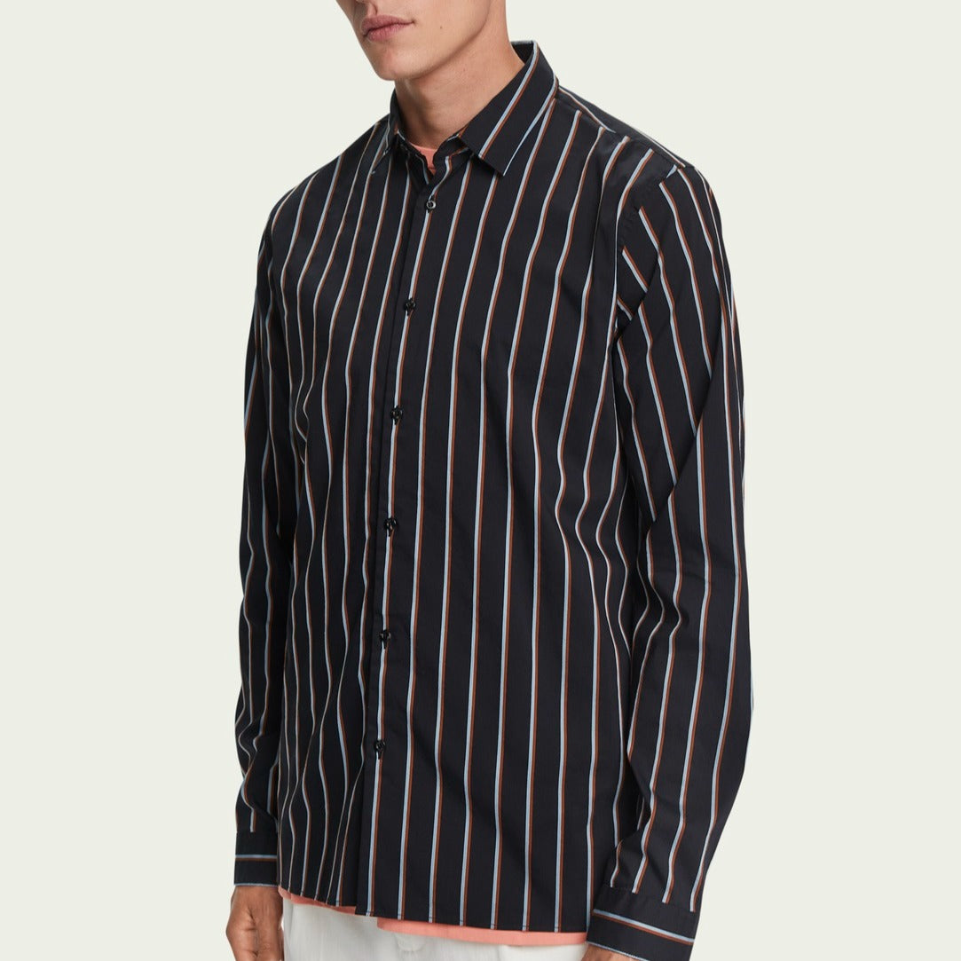 Scotch & Soda Stretch cotton-blend striped shirt