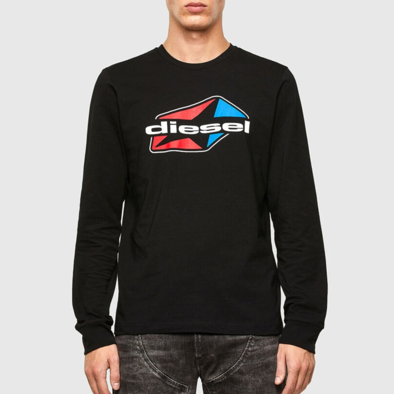DIESEL T-DIEGOS-LS-K41 Long-sleeve T-shirt with star logo