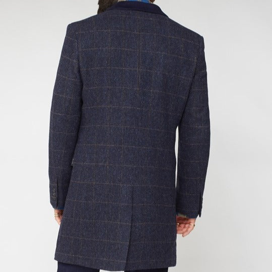 Gibson Navy Shetland Herringbone Overcoat