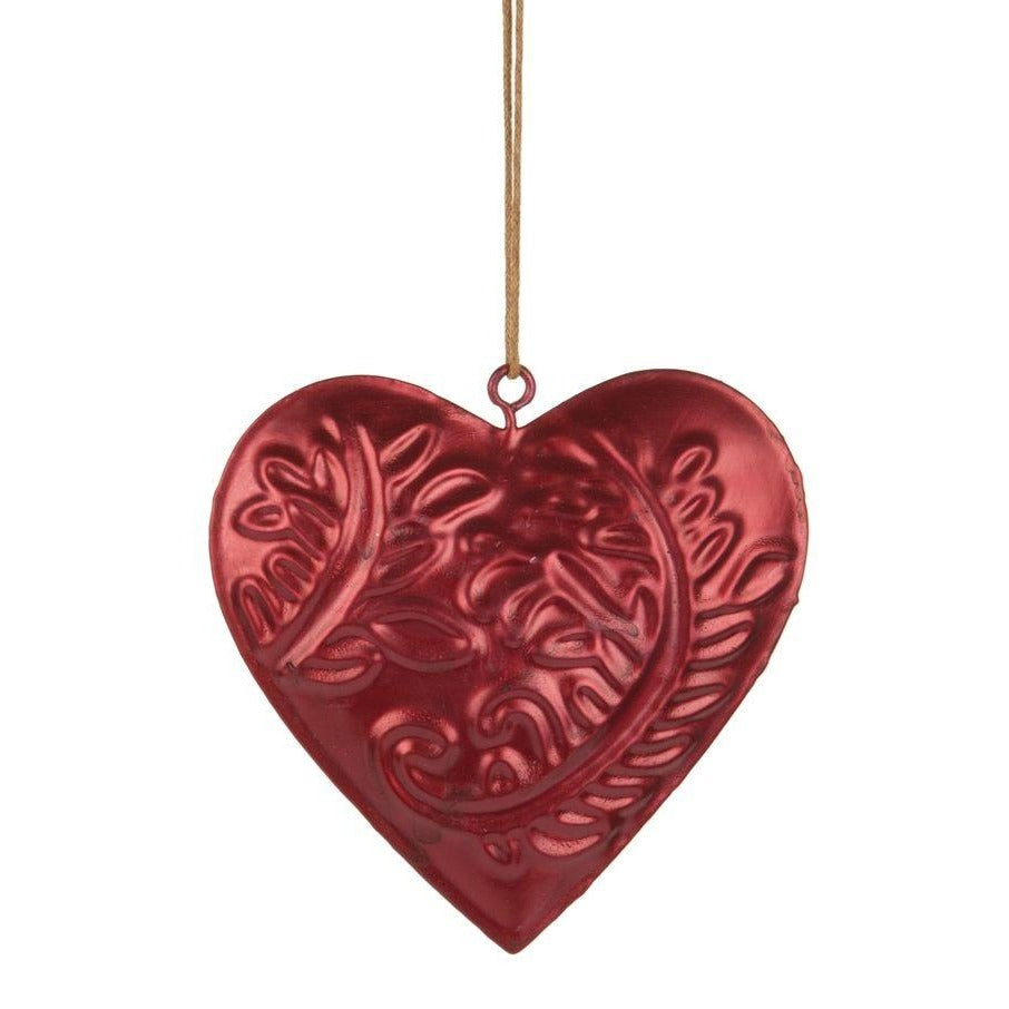 London Ornaments Large Hanging Metal Heart