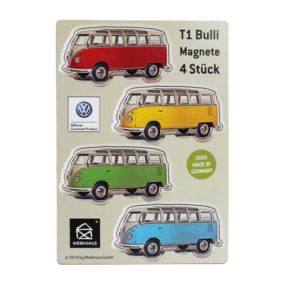 Werkhaus 4Pk VW T1 Camper Magnets - Plain