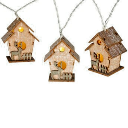 Parlane Rustic Wooden House String Lights