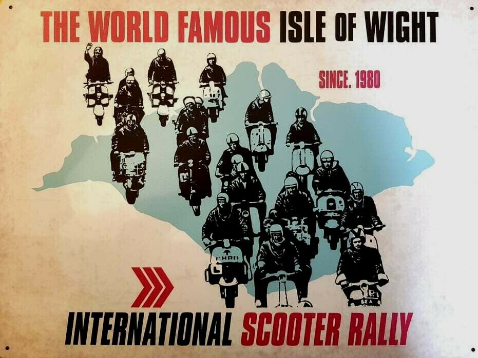 Isle of Wight International Scooter Rally Metal Plaque Sign