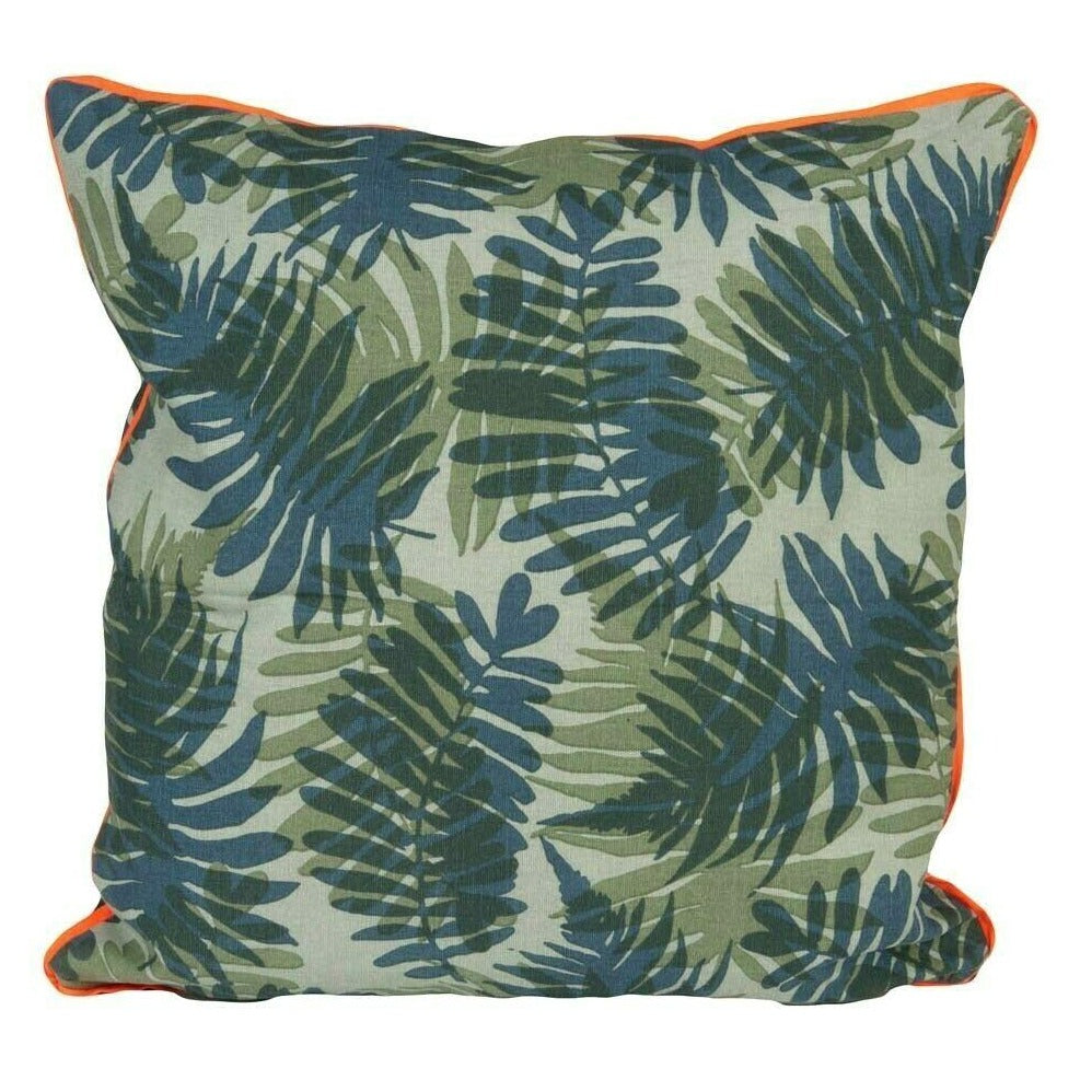 Present Time Tropical Leaf Print Cushion