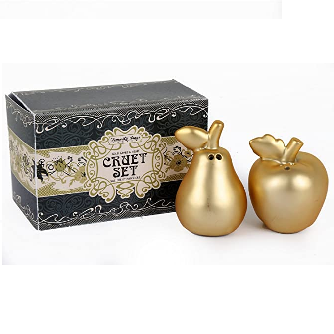 Temerity Jones Apple & Pears Mini Cruet Set - Gold