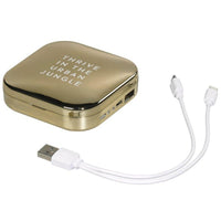 Wild & Wolf 2-in-1 Compact Mirror Power Bank - Gold