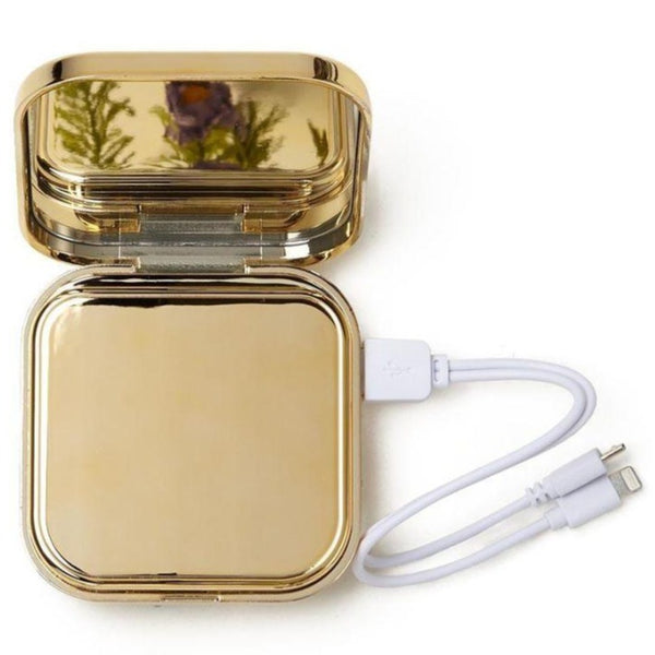 Wild & Wolf 2-in-1 Compact Mirror Power Bank - Gold